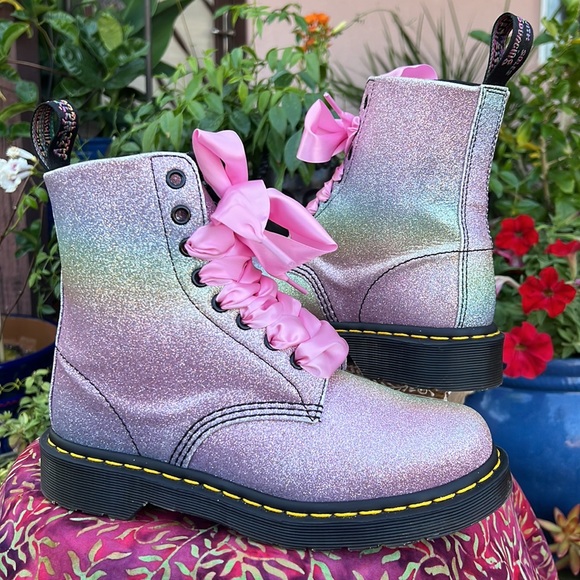 Dr. Martens Pascal Mermaid Multicolor Pastel Glitter Boots - Picture 8 of 16